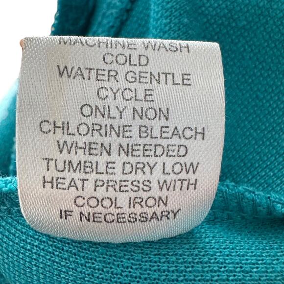 The Black Dog Teal Blue Full Zip Pique Hoodie Size Small - Picture 8 of 9